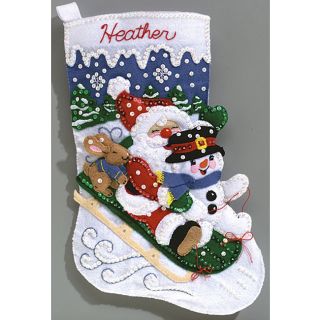 Janlynn Felt Applique Christmas Stocking Kit