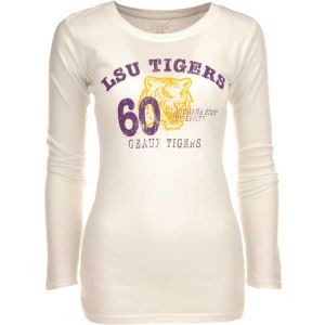 LSU Tigers Blue 84 NCAA Ladies Vee Knotch Long Sleeve Scoopneck T Shirt