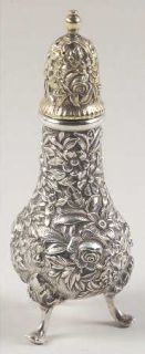 Kirk Stieff Repousse Full Chased/Hand Chased Salt Shaker   Strlg, Hollo,Floral H