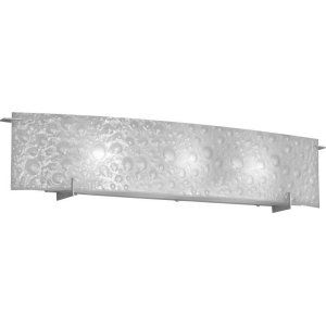 Dainolite DAI V35 3W SC Universal 3 Light Vanity Fixture with Frosted Bubble Gla