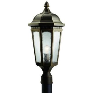 Kichler 9532RZ Outdoor Light, Classic (Formal Traditional) Post Mount 1 Light Fixture Rubbed Bronze