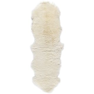 Safavieh Hand woven Sheep Skin White Sheep Skin Rug (2 X 6)