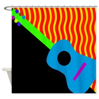  Guitar Abstract Shower Curtain  Use code FREECART at Checkout