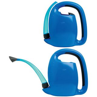 Oxo Indoor Pour And Store Watering Can : Blue 3l (BlueMaterials: Plastic* Feet: N/ACapacity: 3 quarts* Storage: N/AMildew protection: YesInstructions: Installed* Dimensions: 10.5in L x 4.5in W x 12.25in H* Weight: 1 pound )