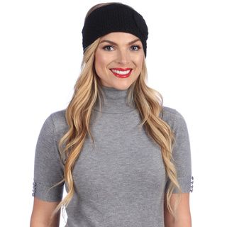 Womens Black Cold Weather Head Wrap (100 percent acrylicCare: Machine Wash)