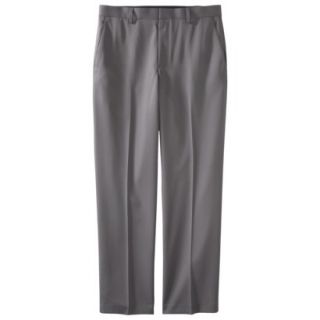 Mens Tailored Fit Checkered Microfiber Pants   Gray 44x30