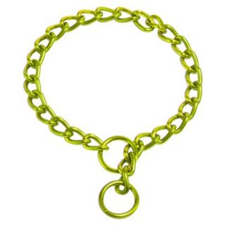 Platinum Pets Coated Chain Training Collar   Corona Lime (24 x 3mm)