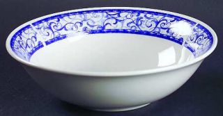 Oneida Blue Trellis Coupe Soup Bowl, Fine China Dinnerware   Blue Trellis/Scroll