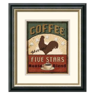 J and S Framing LLC Coffee Blend Label III Framed Wall Art   14.45W x 16.45H 