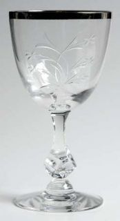 Tiffin Franciscan Princess Margaret Tif #17524(Plat. Trim) Wine Glass   Stem #17