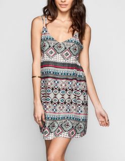 Border Print Slip Dress Multi In Sizes X Large, X Small, Large, Mediu