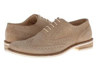 Intrigo Wade Mens Lace Up Wing Tip Shoes (Beige)
