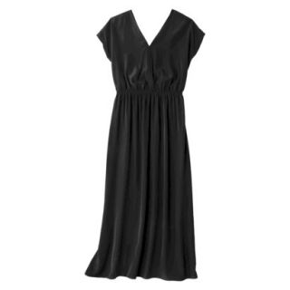 Merona Womens Plus Size Short Sleeve Draped Maxi Dress  Black 3