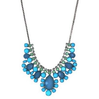 Womens Statement Necklace   Blue/Silver (20)