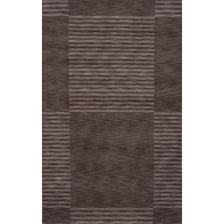 Hand loomed Loft Blocks Charcoal Wool Rug (96 X 136)