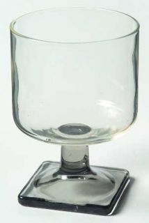Federal Glass  Nordic Midnight (Smoke) Wine Glass   Clear Bowl With Smoke Square