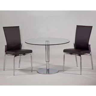 Chintaly Shannon 3 Piece Dining Table Set with Molly Chairs Multicolor   CTY1318