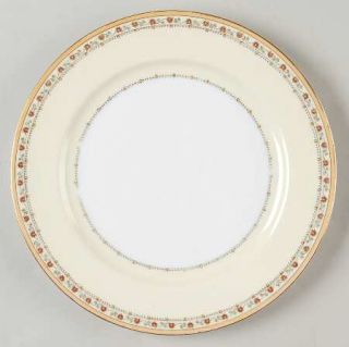 Meito Mei118 Salad Plate, Fine China Dinnerware   Orange Dots,Red Flowers,Cream&