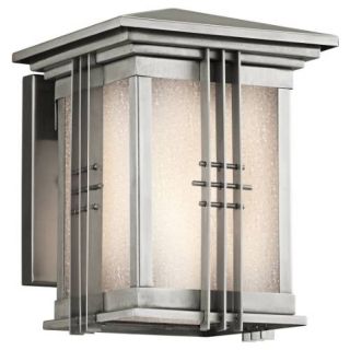 Kichler 49157SS Outdoor Light, Arts and Crafts/Mission Wall Mount 1 Light Fixture Stainless Steel