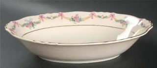 Syracuse Milicent 10 Oval Vegetable Bowl, Fine China Dinnerware   Federal,Pink