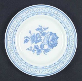 Johnson Brothers Chelsea Rose Salad Plate, Fine China Dinnerware   Blue Bands,Le