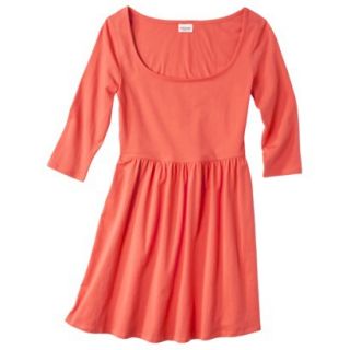 Mossimo Supply Co. Juniors 3/4 Sleeve Fit & Flare Dress   Cabana Orange XS(1)