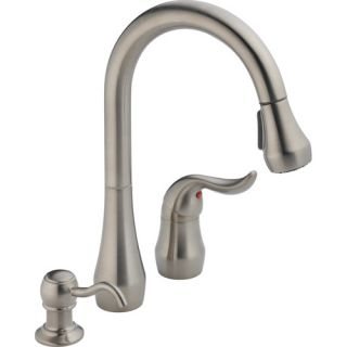 Delta P188102LFSSSD Kitchen Faucet, Peerless Single Handle PullOut, LeadFree Stainless Steel