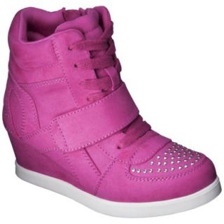 Girls Cherokee Harmony High Top Sneaker Wedge   Pink 2
