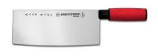 Dexter Russell Chinese Chefs Knife, 8 x 3.25 in, High Carbon Steel, Red Handle