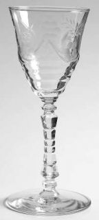 Rock Sharpe Berkley Wine Glass   Stem 3005, Cut Floral