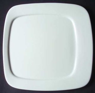 Studio Nova Compose White Dinner Plate, Fine China Dinnerware   Square,Off Cente