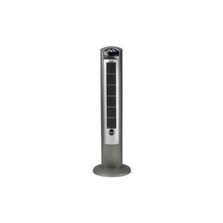 Lasko 2551 Tower Fan, 42 3Speed Wind Curve Platinum w/Fresh Air Ionizer amp; Remote Control Gray
