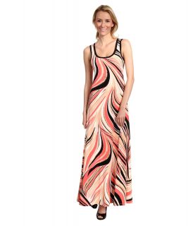 Calvin Klein Swirl Printed Maxi Dress Womens Dress (Multi)