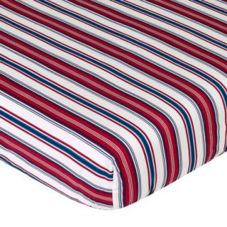 Nautical Nights Fitted Crib Sheet   Stripe