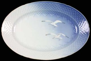 Bing & Grondahl Seagull 13 Oval Serving Platter, Fine China Dinnerware   Blue B