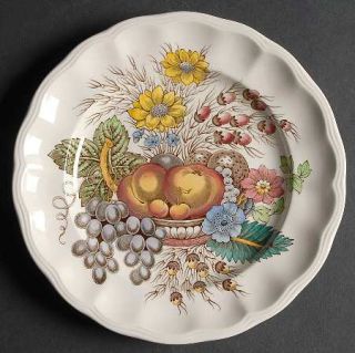 Spode Reynolds Salad Plate, Fine China Dinnerware   Fruits & Flowers In  Center