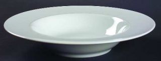 Crate & Barrel Epoch White Large Rim Soup Bowl, Fine China Dinnerware   Kathleen