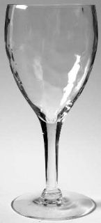 Judel Drapery Optic Water Goblet   Clear, Drapery Optic, Smooth Stem