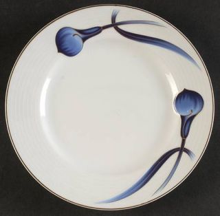 Mikasa Sapphire Silhouette Salad Plate, Fine China Dinnerware   Blue Flowers, Go