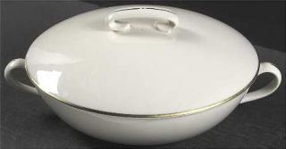 Lenox China Olympia Gold Round Covered Vegetable, Fine China Dinnerware   Coupe