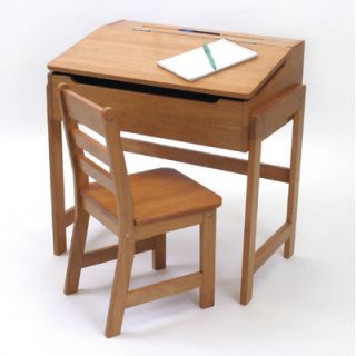 Lipper International 25 W Art Desk and Chair 564P Finish: Pecan
