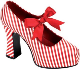Womens Funtasma Candy Cane   Red/White Stripe PU Casual Shoes