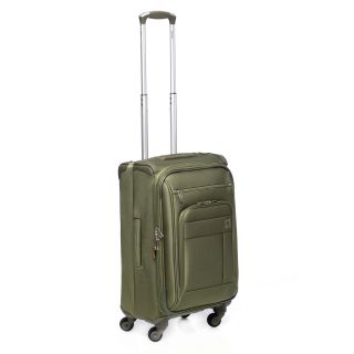 Delsey Helium Superlite 20 inch 4 wheel Spinner Carry On Upright Suitcase (GreenMaterials Fabric, metal, plasticPockets Two (2) exterior pockets, two (2) interior pocketsWeight 6.8 poundsCarrying handle One (1) top handle, one (1) side handle, telesco