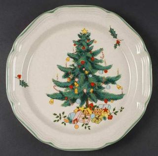 Mikasa Festive Season Dinner Plate, Fine China Dinnerware   Christmas Tree Cente