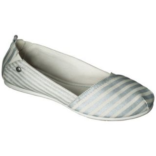 Womens Mad Love Lynnae Striped Loafer   Silver Metallic 9.5