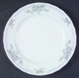Noritake Smithfield Salad Plate, Fine China Dinnerware   Tan/Blue/White Flowers&