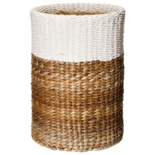 Threshold Color Block Round Woven Basket   12x17