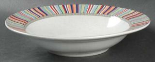 Studio Nova Color Vista Rim Soup Bowl, Fine China Dinnerware   Stoneware, Hg216