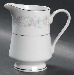 Chadds Ford Cotillion Creamer, Fine China Dinnerware   Pink, Blue & White   Flow
