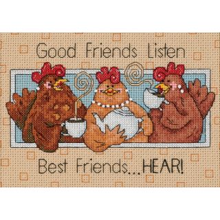 Good Friends Listen Mini Counted Cross Stitch Kit 7x5